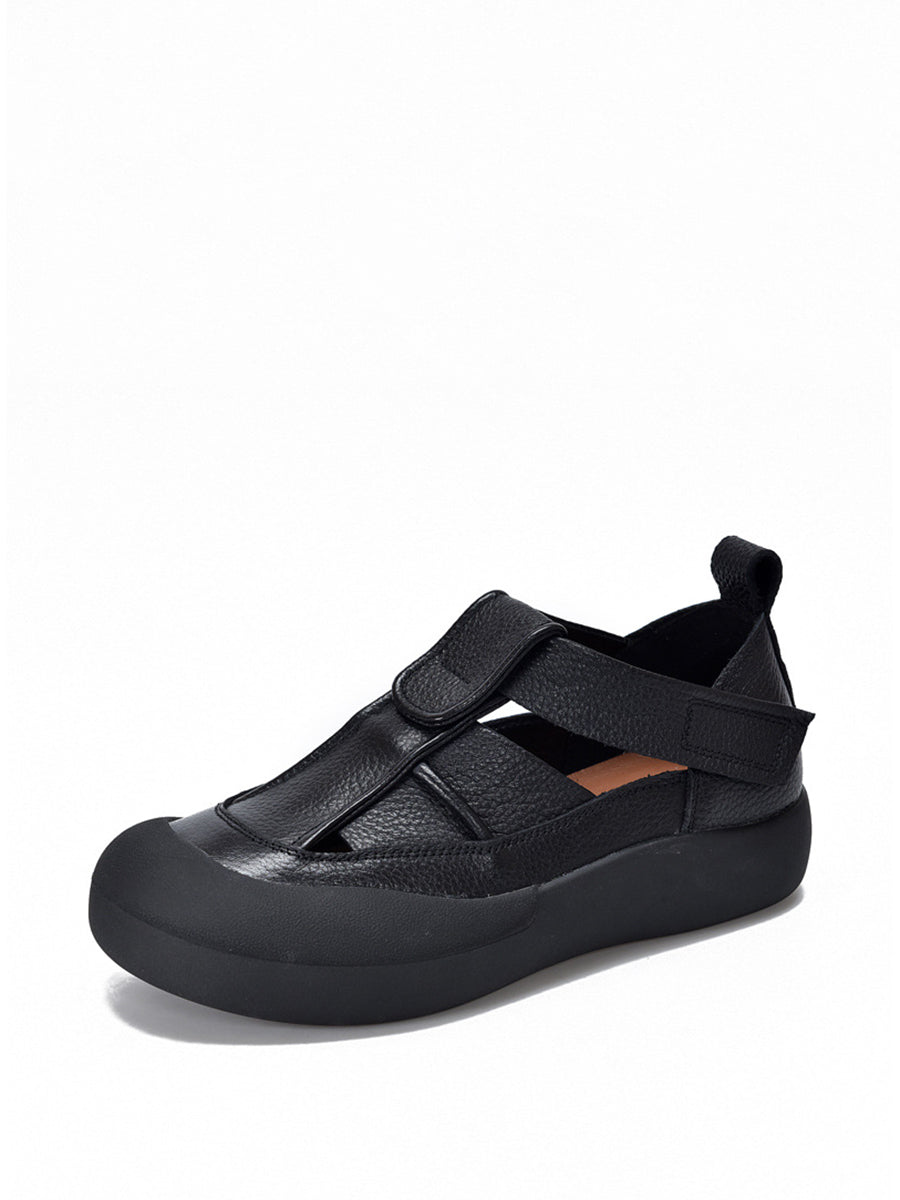 Summer Leather Flat Shoes Aa1049