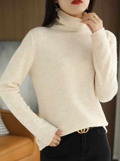 Autumn Turtleneck 100%wool Sweater Ba1009