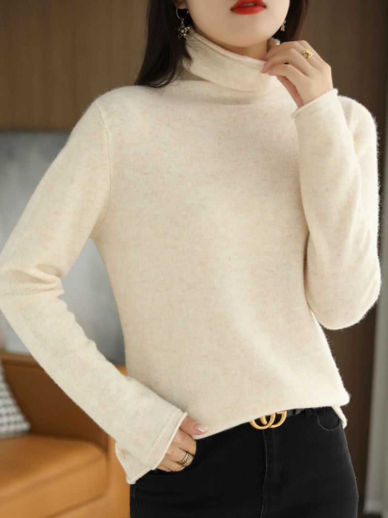 Autumn Turtleneck 100%wool Sweater Ba1009