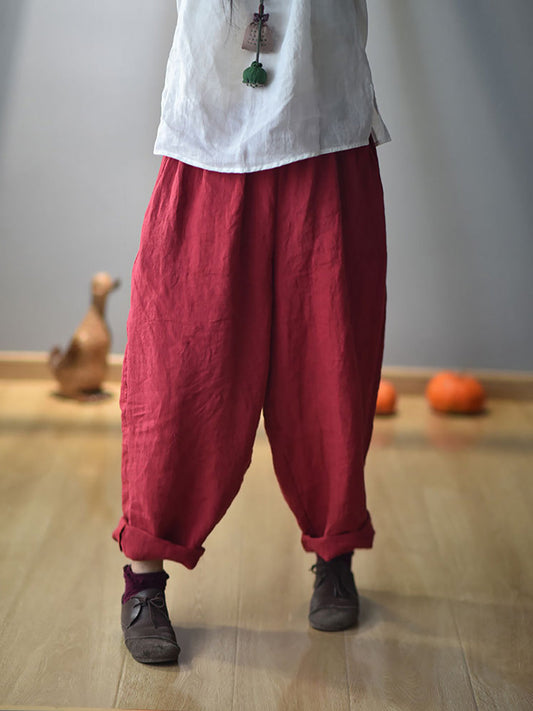 Spring Linen Harem Pants Fd040