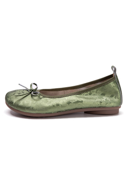 Summer Leather Flower Knurling Flat Shoes Ty1029