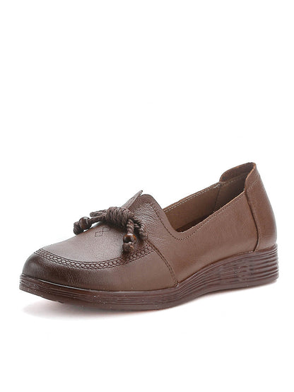Autumn Genuine Leather Platform Shoes At1037