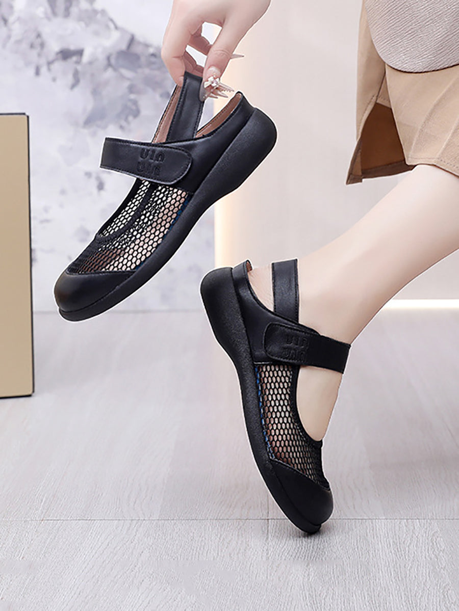 Summer Leather Low Heel Sandals As1057