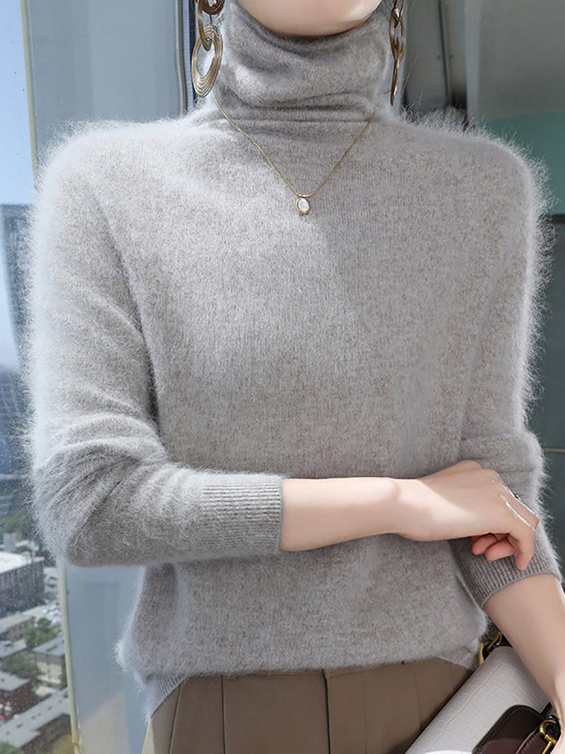Autumn Turtleneck Wool Soft Warm Knit Sweater Av1029