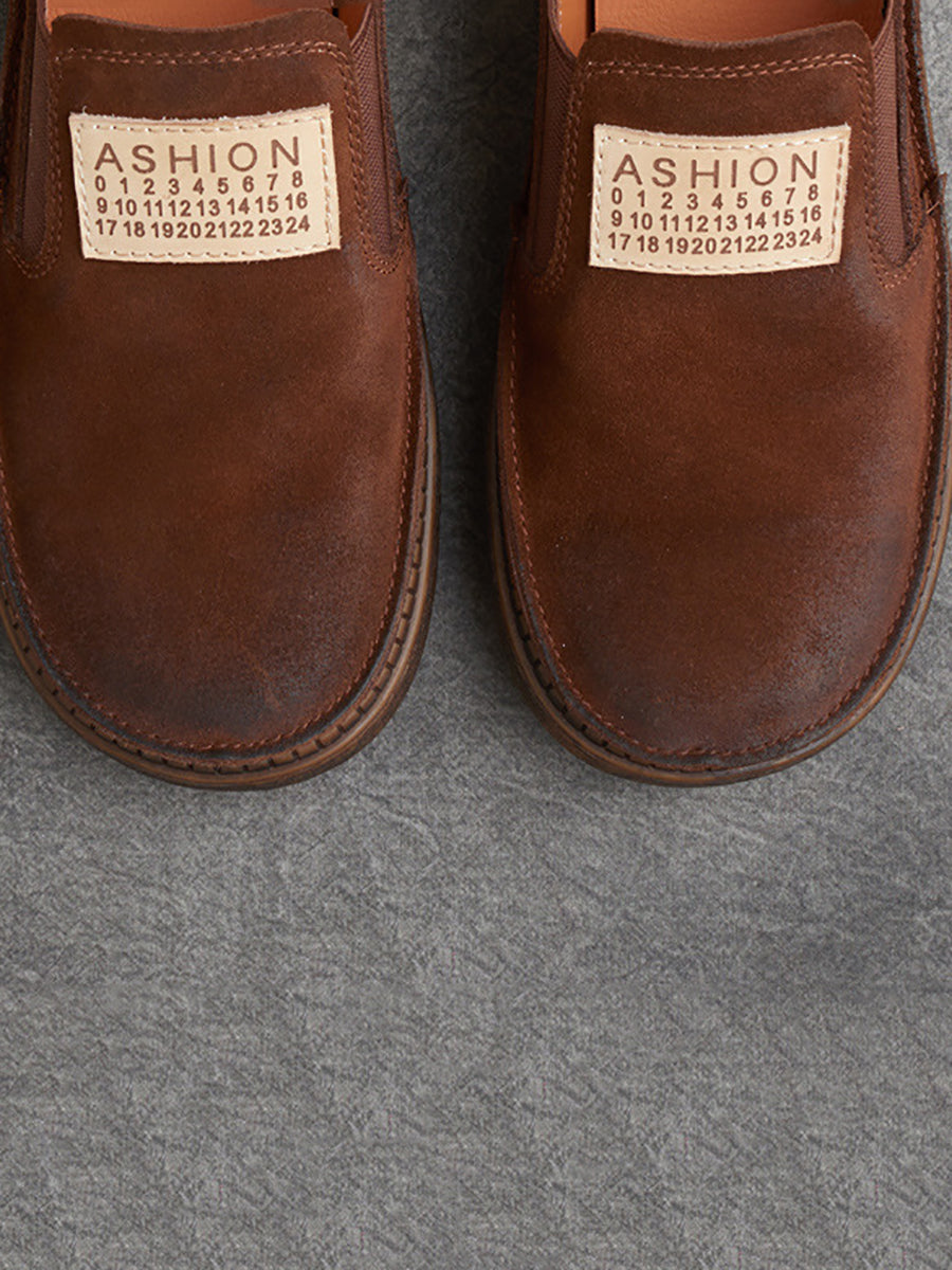 Summer Suded Leather Flat Shoes Zz1039