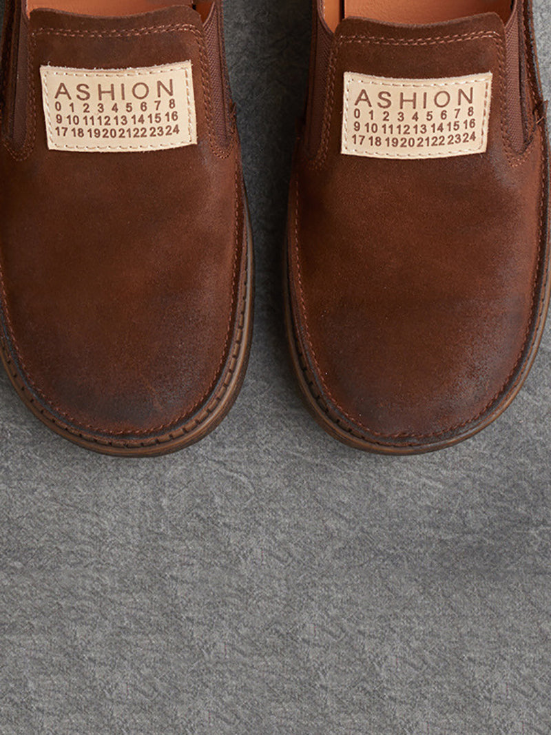 Summer Suded Leather Flat Shoes Zz1039