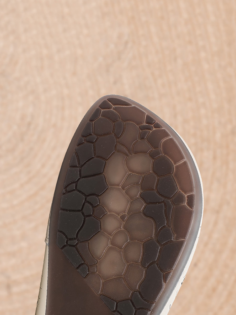 Summer Leather Cutout Soft Flat Shoes As1017