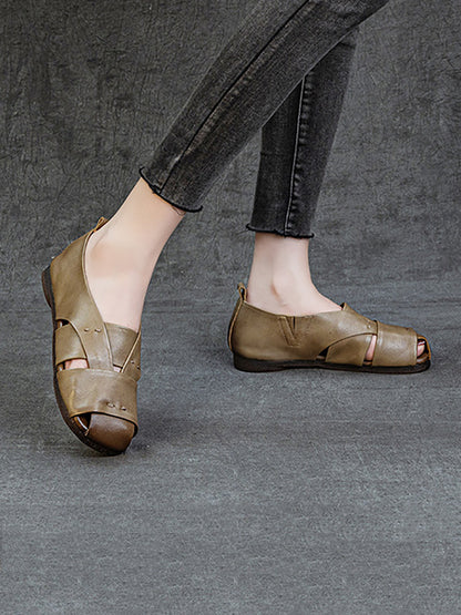 Flat Genuine Leather Sandals
