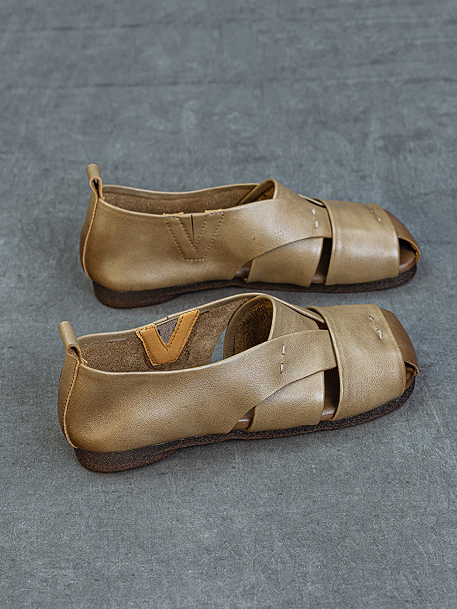 Flat Genuine Leather Sandals