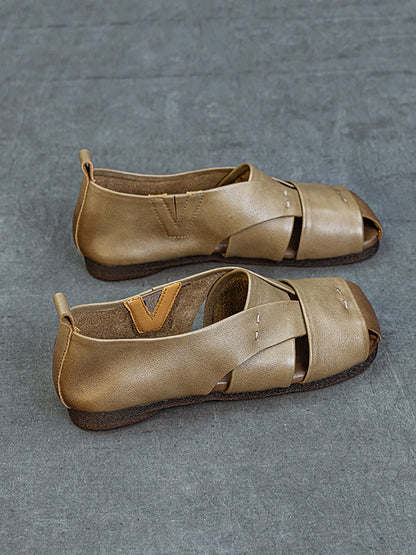 Flat Genuine Leather Sandals