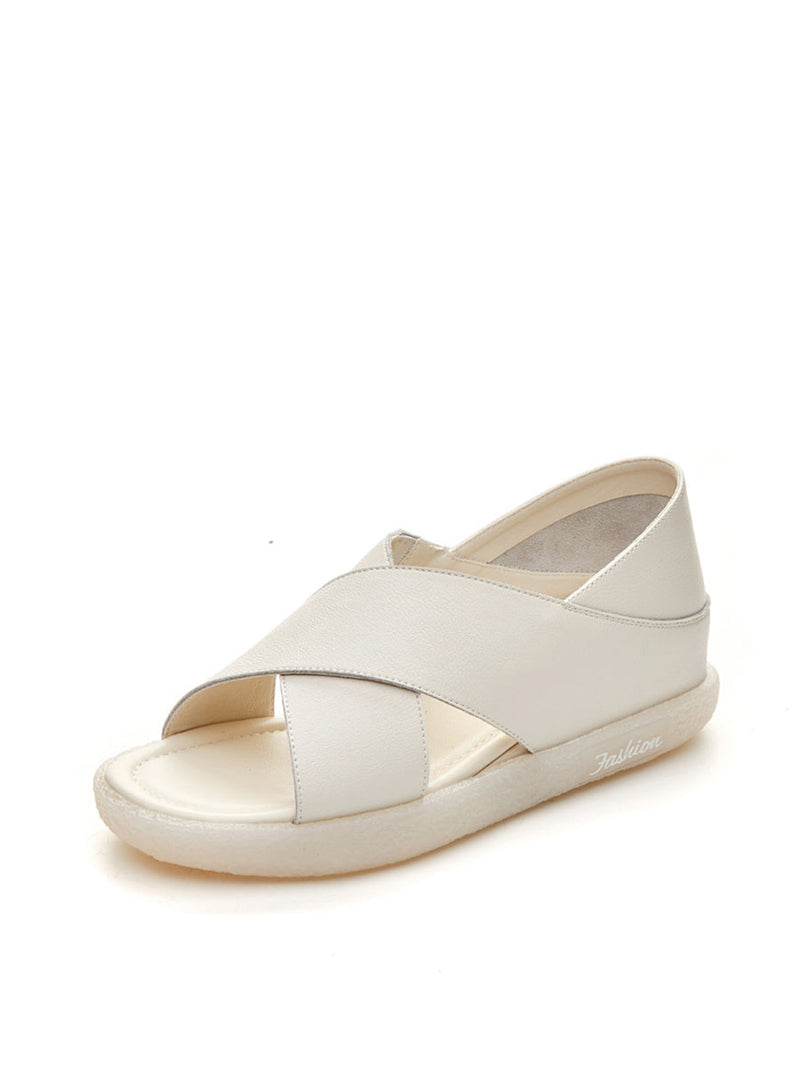 Summer Leather Low Heel Sandals Zz1001