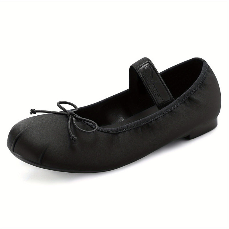Flats, Foldable Ballet Flats for , Bowknot Round Toe Comfort Light Weight Slipon Dress Shoes