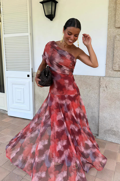 Print Ruched Flared A-line Vacation Mini Dress