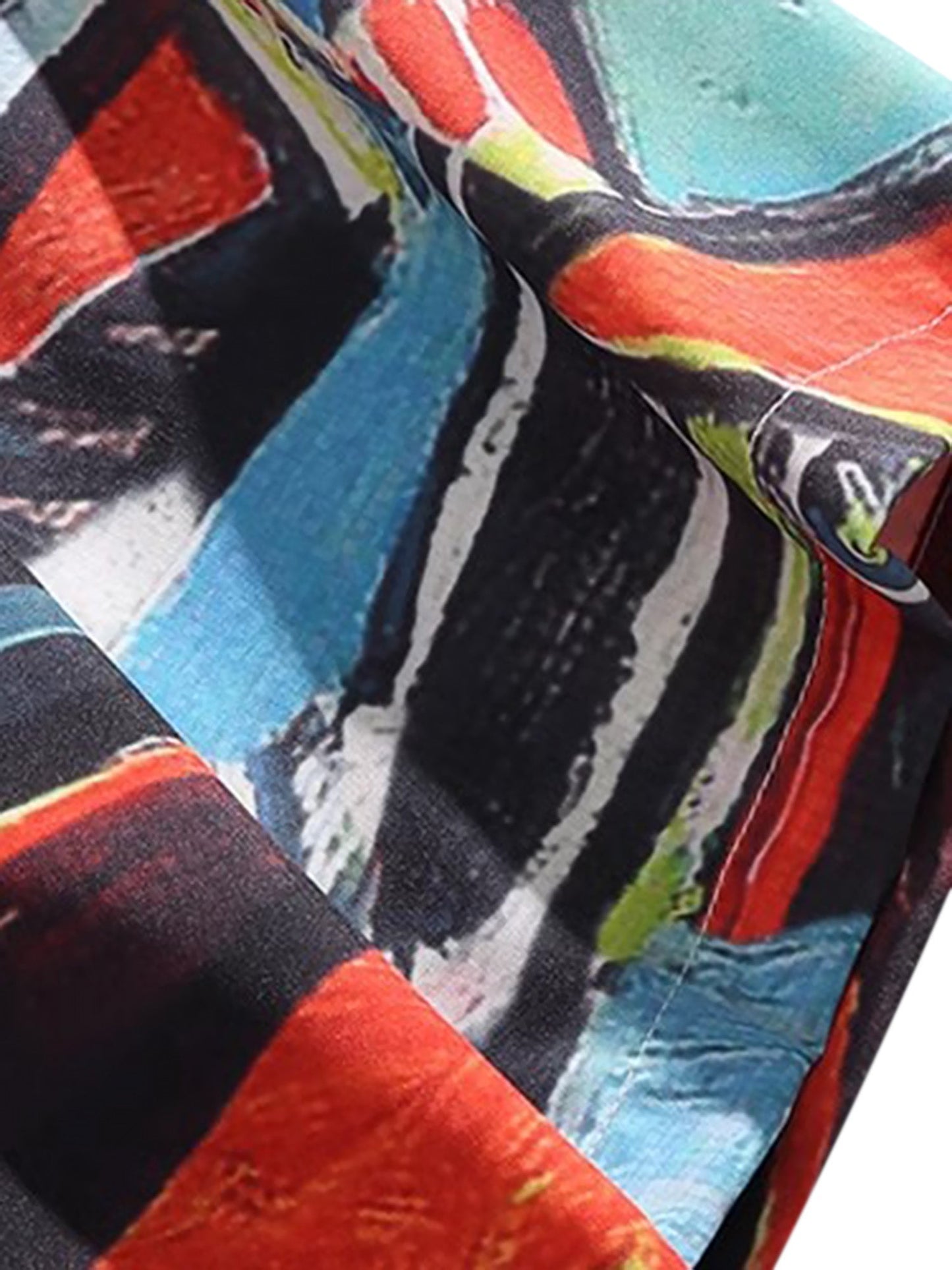 Retro Graphic Print Two-piece Set