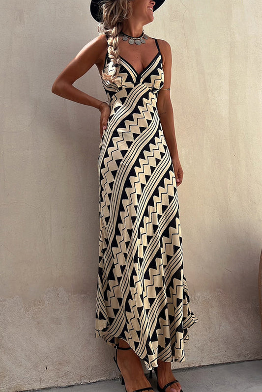 Exclusive Melody Satin Print Smocked Back Midi Dress