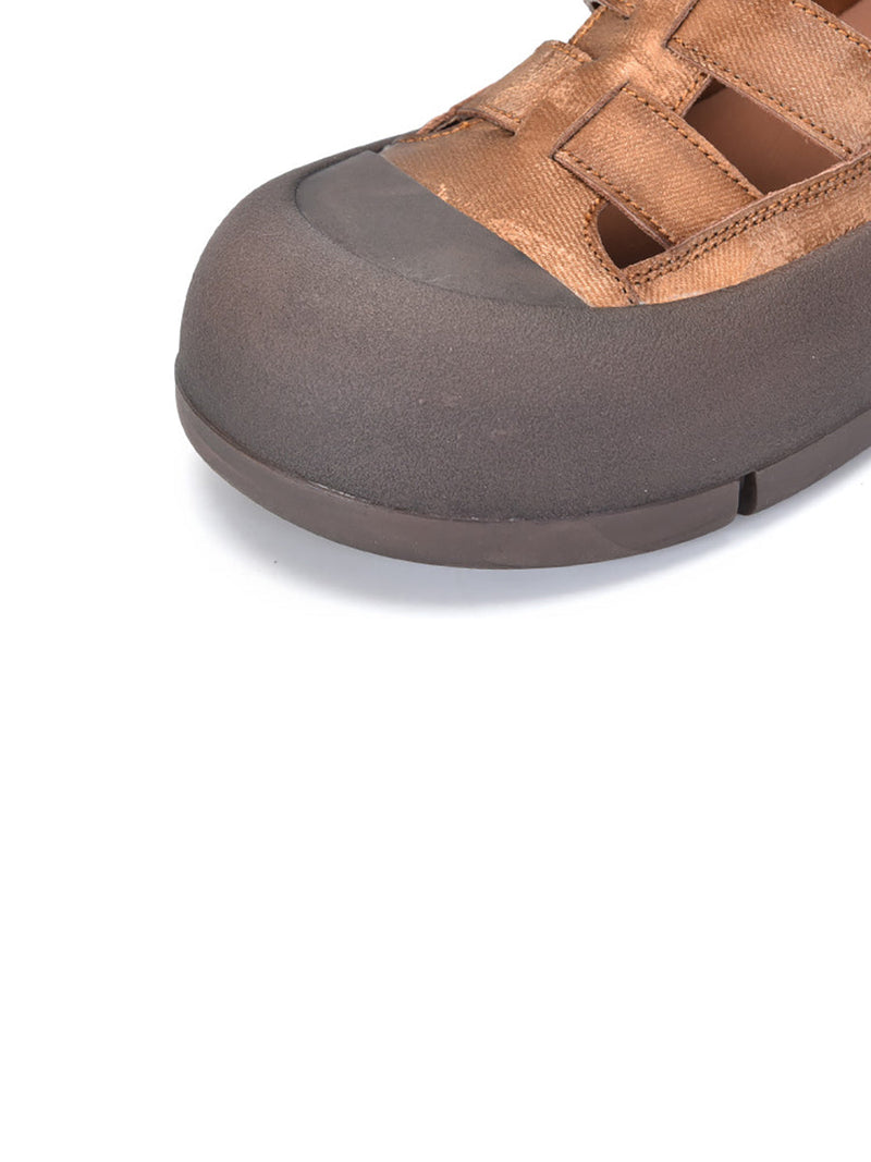 Summer Genuine Leather Platform Shoes Aa1019
