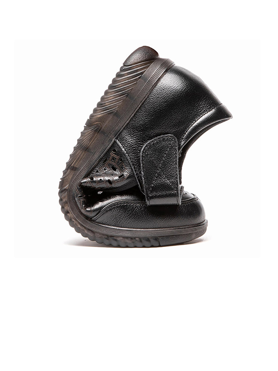 Summer Casaul Leather Cutout Low-heel Shoes Ty1040