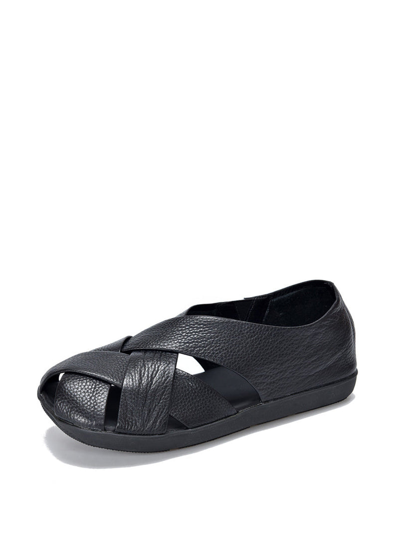 Summer Soft Leather Flat Sandal We1009