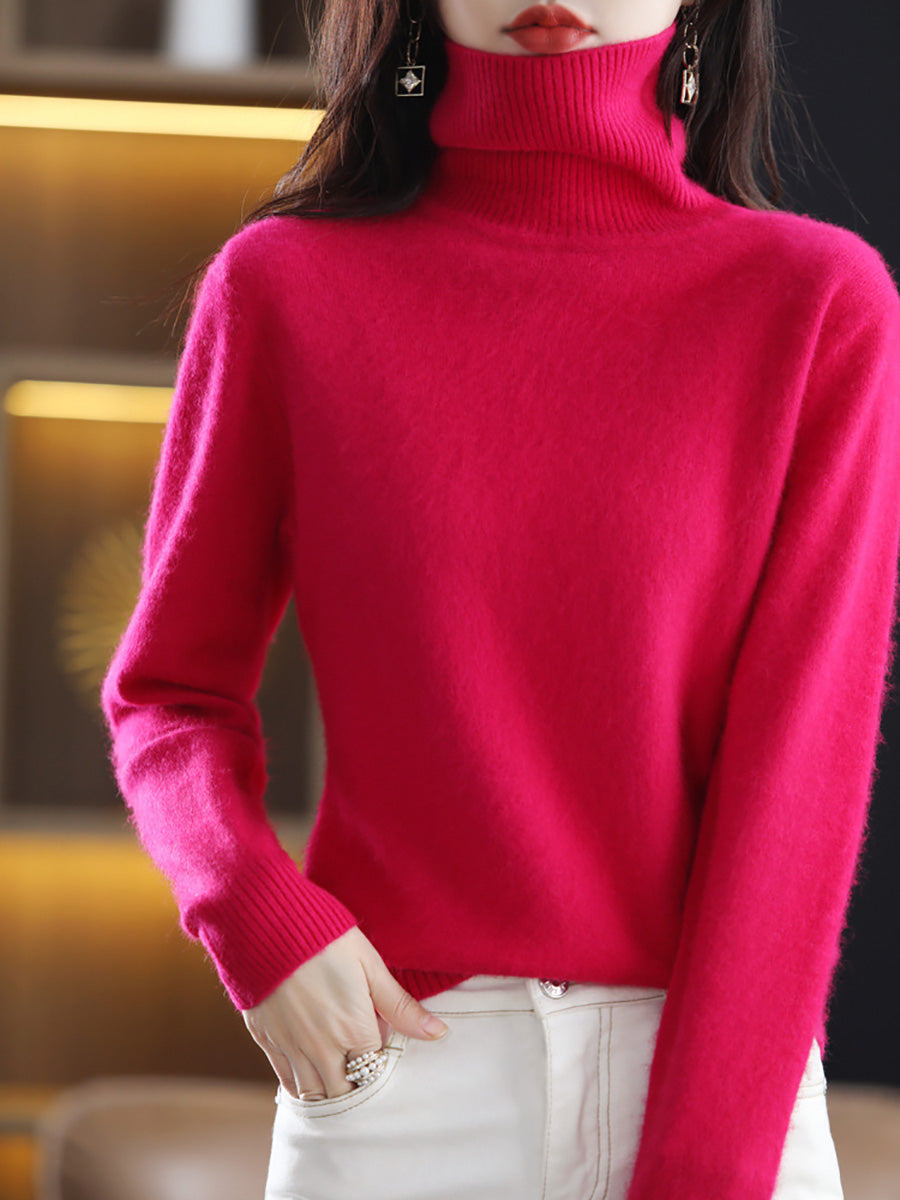 Autumn Turtleneck Soft Cashmere Sweater Ak1029