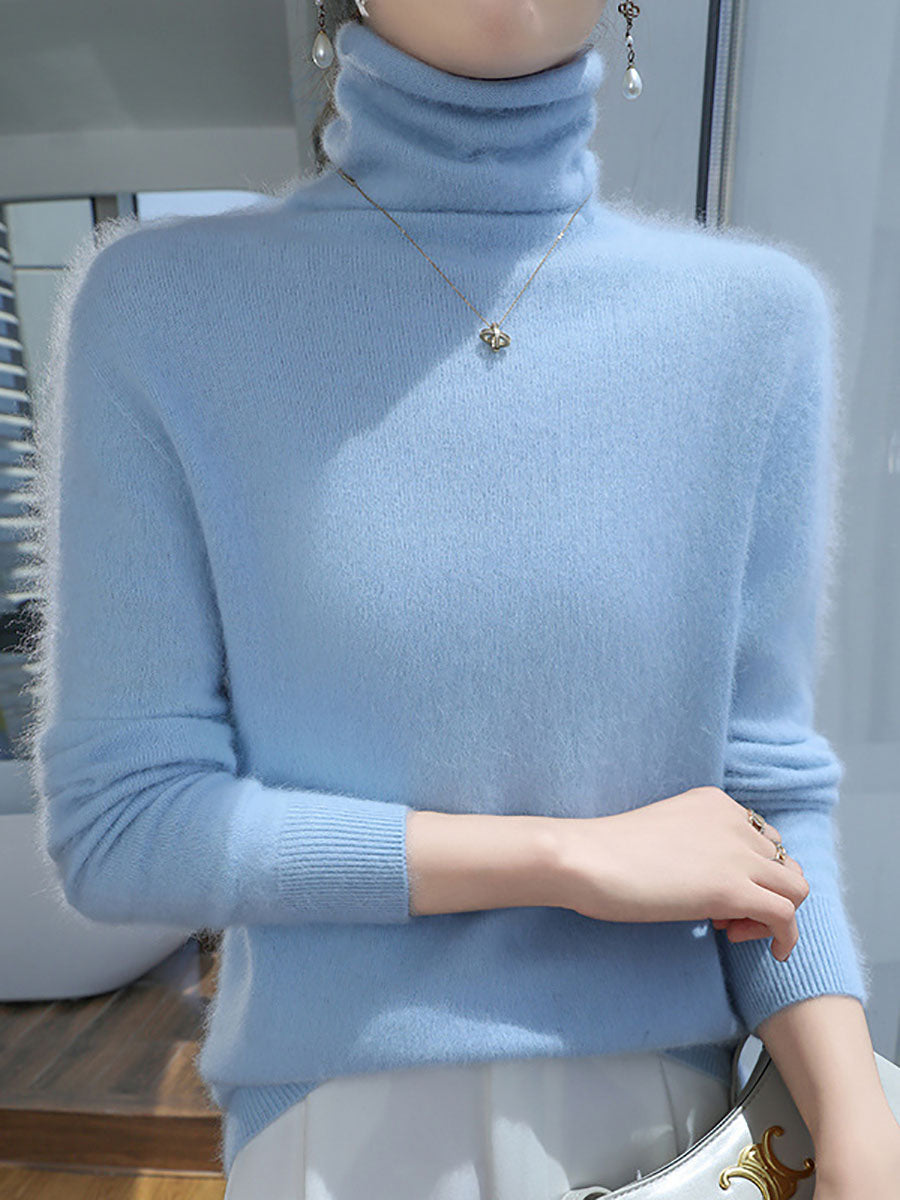 Autumn Turtleneck Wool Soft Warm Knit Sweater Av1029