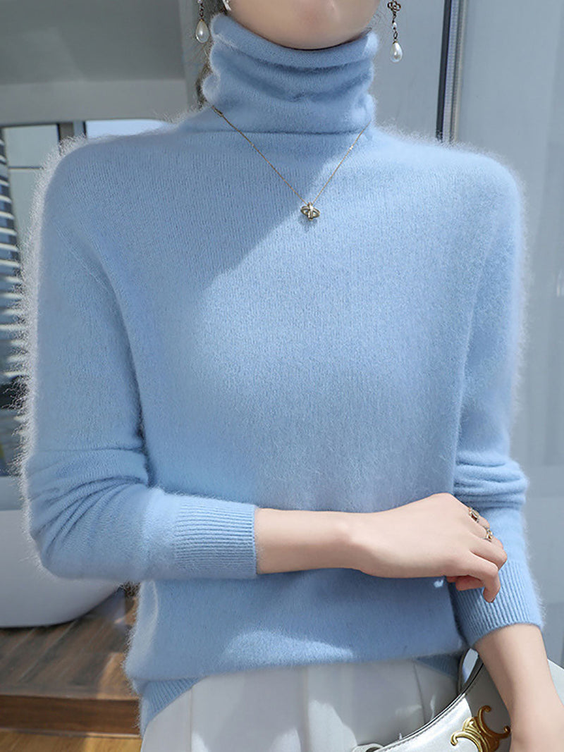 Autumn Turtleneck Wool Soft Warm Knit Sweater Av1029