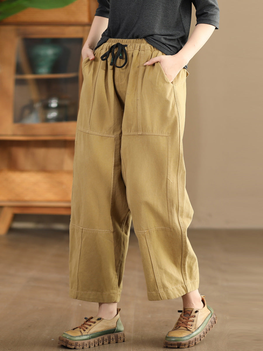 Autumn Spliced Pocket Harem Pants Ai1030