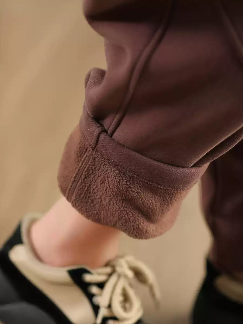 Autumn Cotton Fleece-lined Harem Pants Wg014