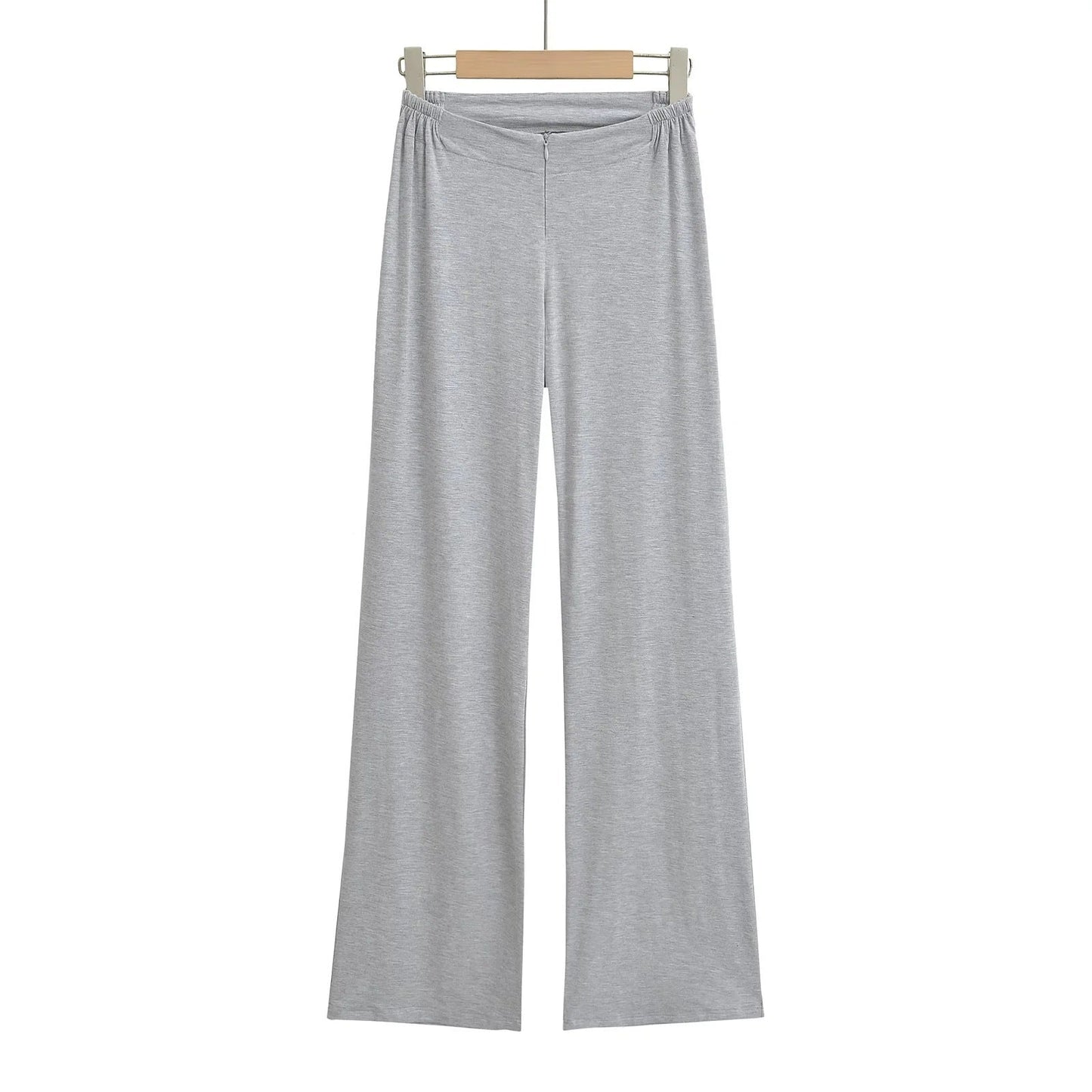 Low Waist Zipper Fitness Pants Draped Wide Leg Pants Home Sports Drag Pants