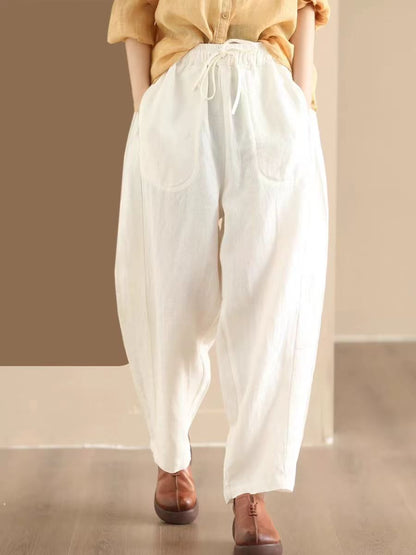 Summer Linen Loose Harem Pants Bn1006