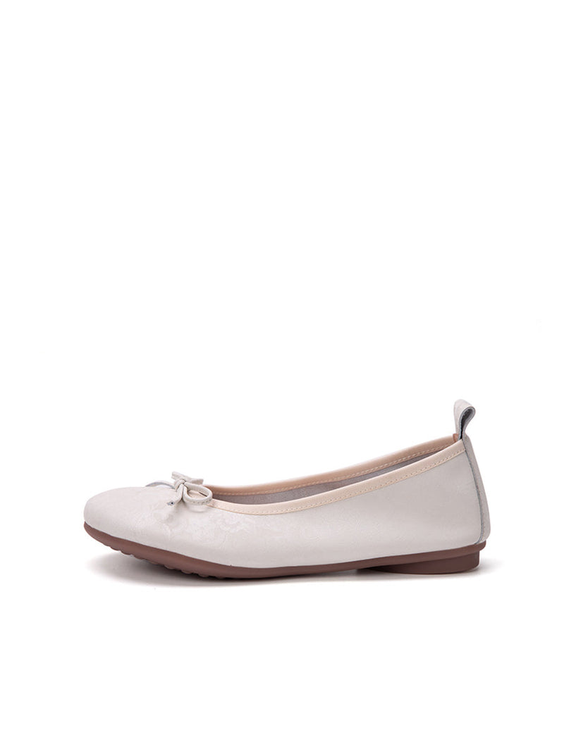 Summer Leather Flower Knurling Flat Shoes Ty1029