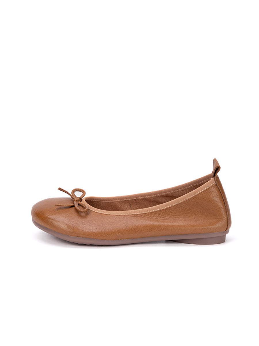 Summer Leather Bowknot Shoes Fg1002