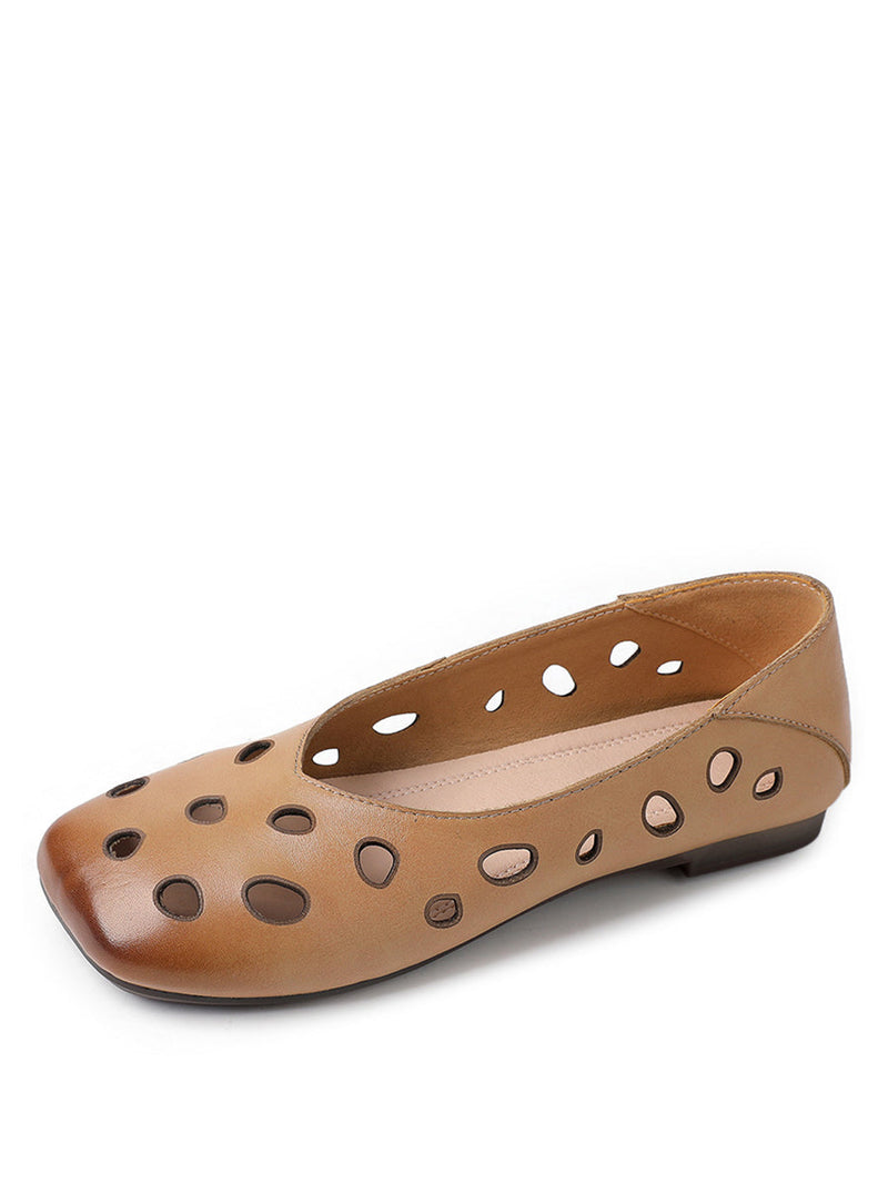 Summer Leather Cotout Soft Shoes Ty1038