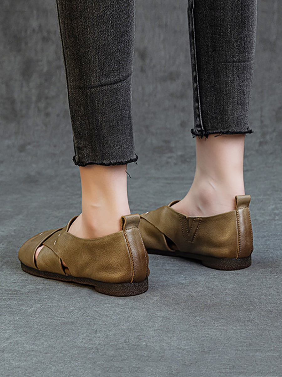 Flat Genuine Leather Sandals