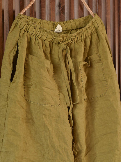 Summer Ramie Harem Pants Bn1008