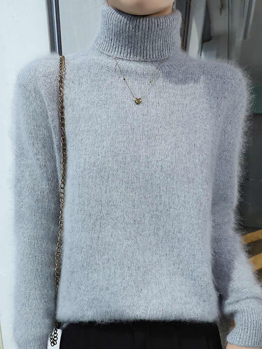 Autumn Turtleneck 100%wool Soft Sweater Ba1060