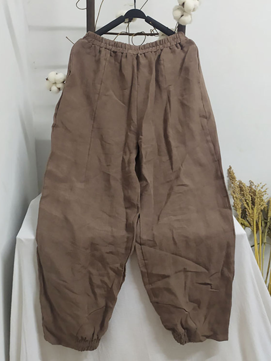 Spring Ramie Loose Pants Kl1032