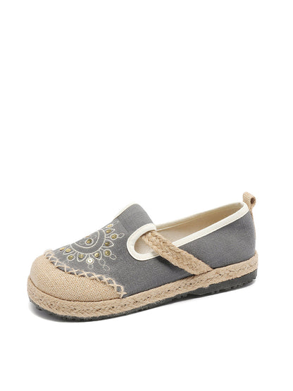 Summer Moon Embroidery Cloth Shoes We1037