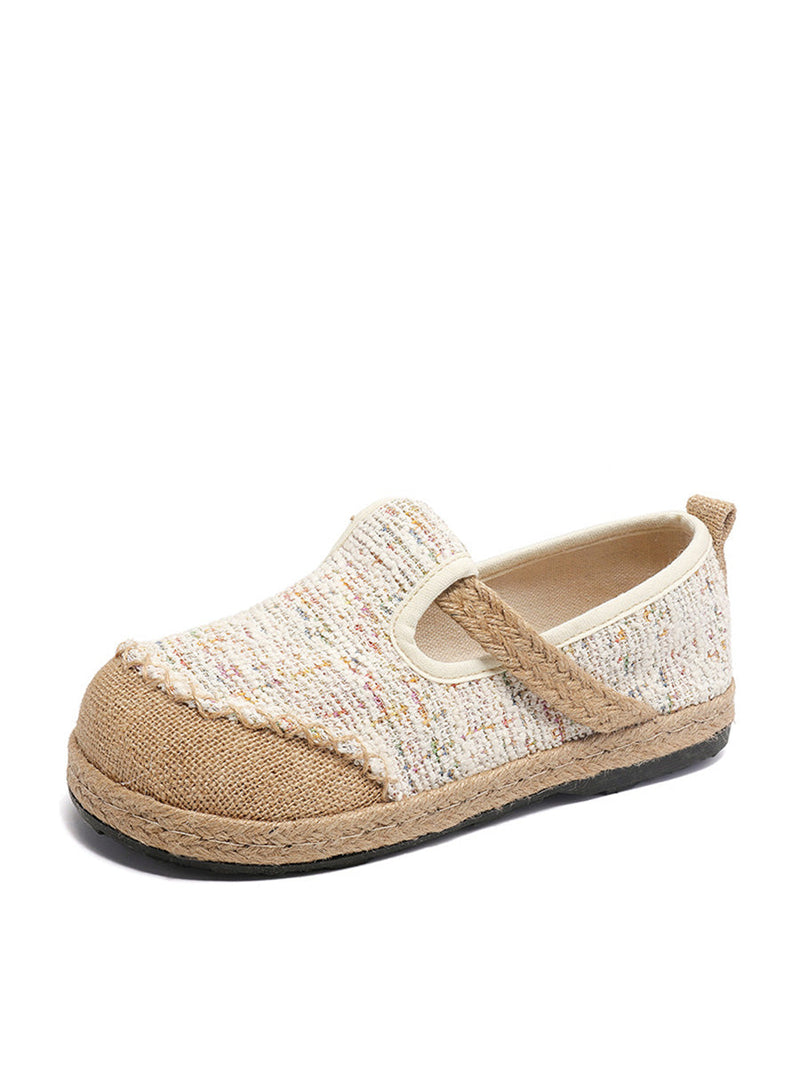 Summer Linen Cotton Flat Shoes Kl1035