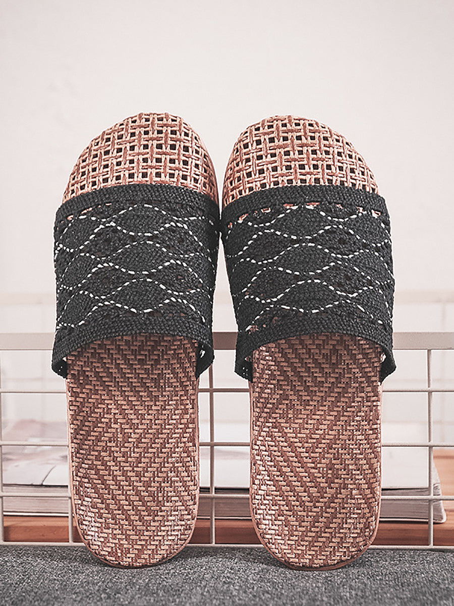 Summer Rattan Weaving Indoor Slippers Bn1024