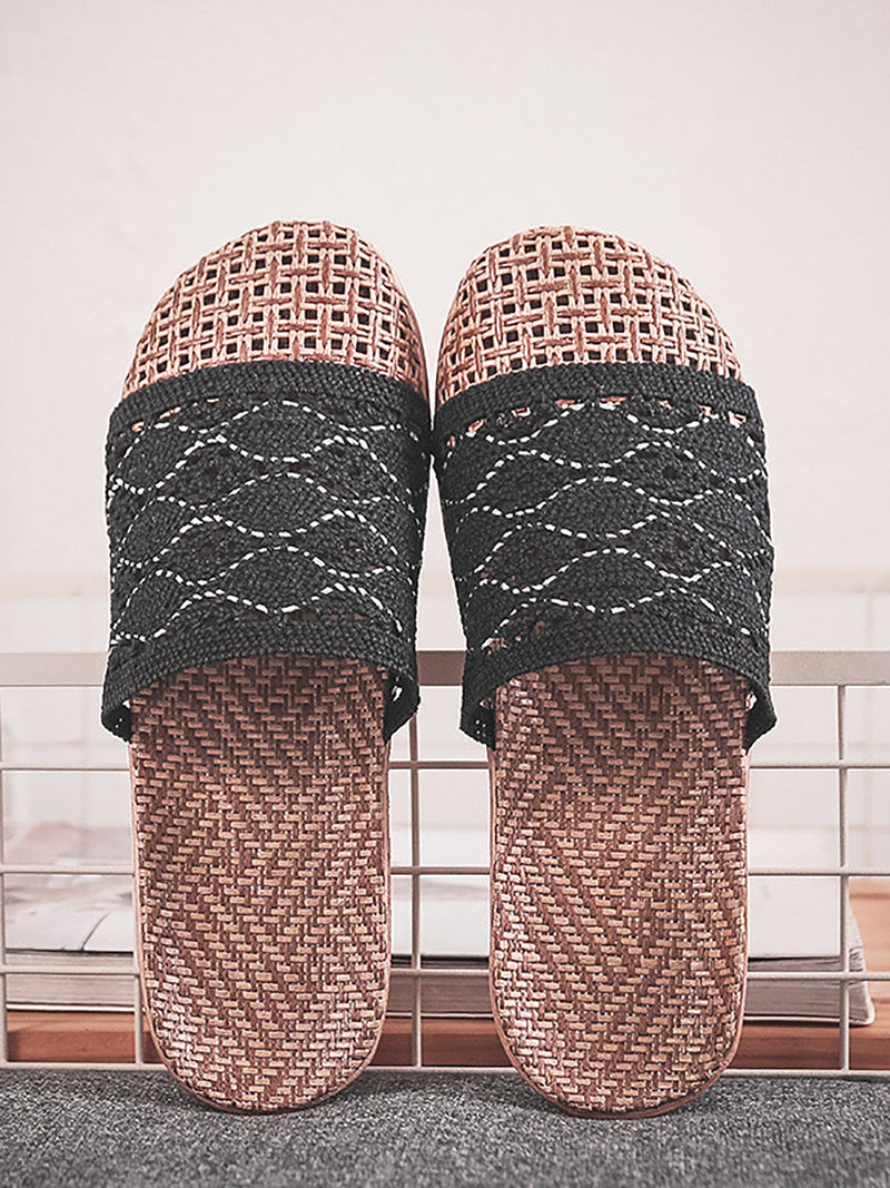 Summer Rattan Weaving Indoor Slippers Bn1024