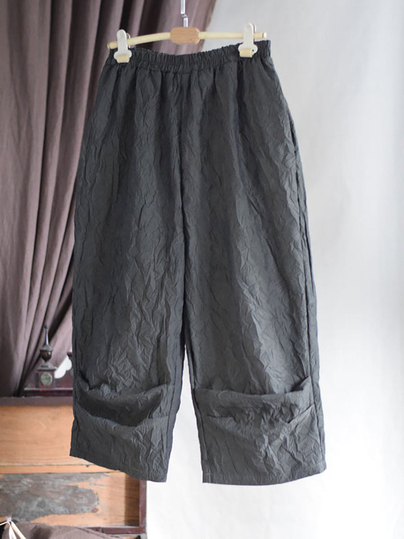 Summer Loose Cotton Calf-length Pants Cv1042