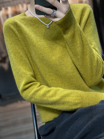 Blue Round-neck Long Sleeve Sweater An1059