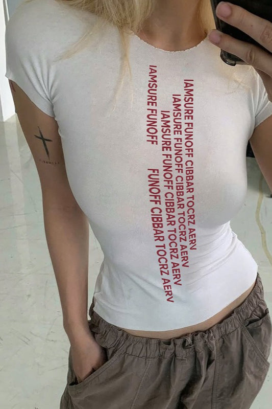 Street Letter Print Minimalist T-shirt