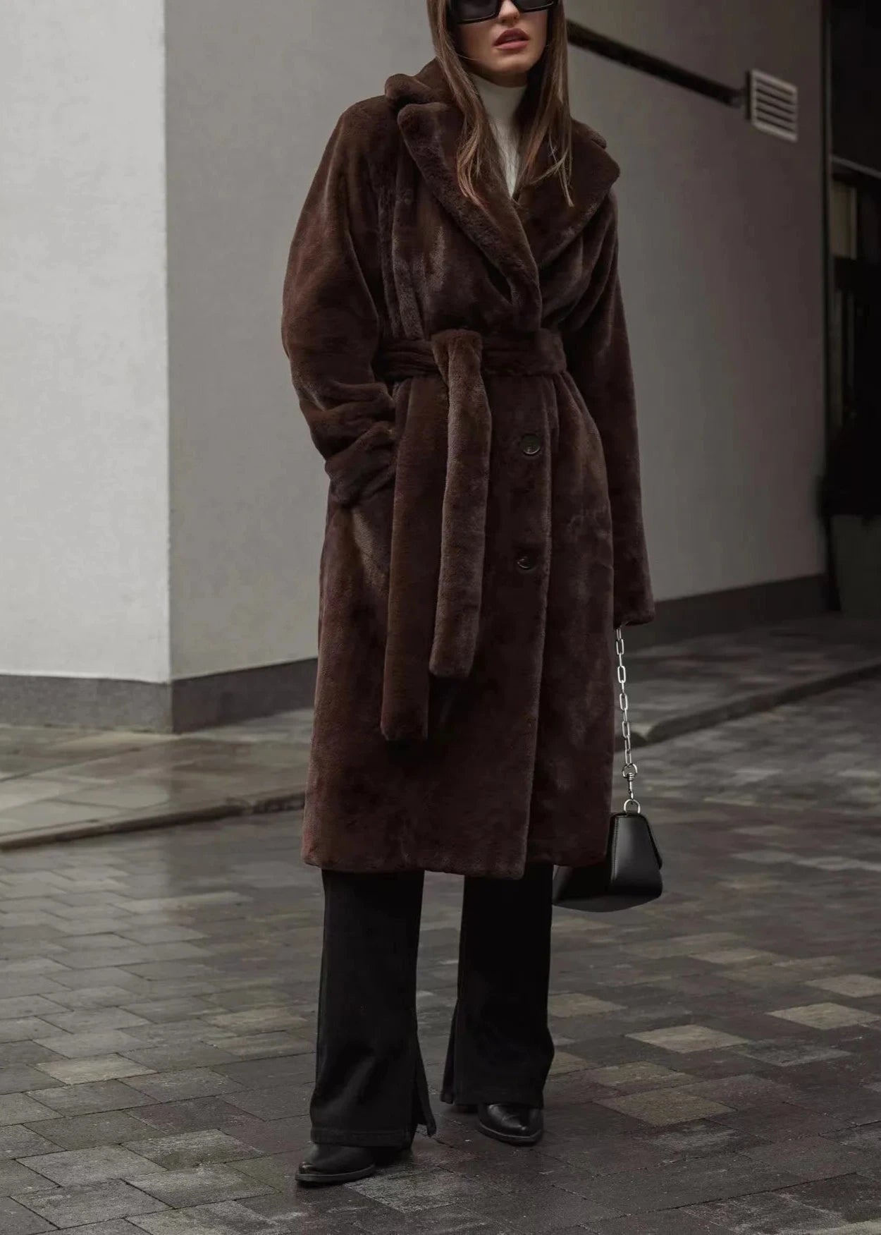 Classic Mink-style Velvet Coat