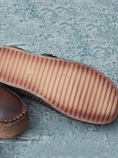 Summer Leather Velcro Flat Shoes Zz1040
