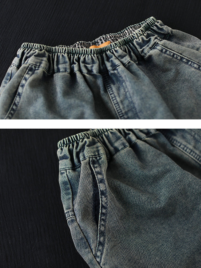 Summer Embroidery Denim Harem Pants Cv1047