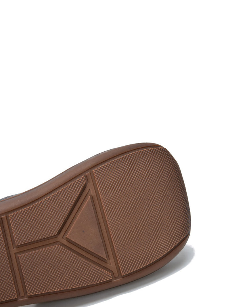 Summer Leather Colorblock Flat Shoes Qw1039
