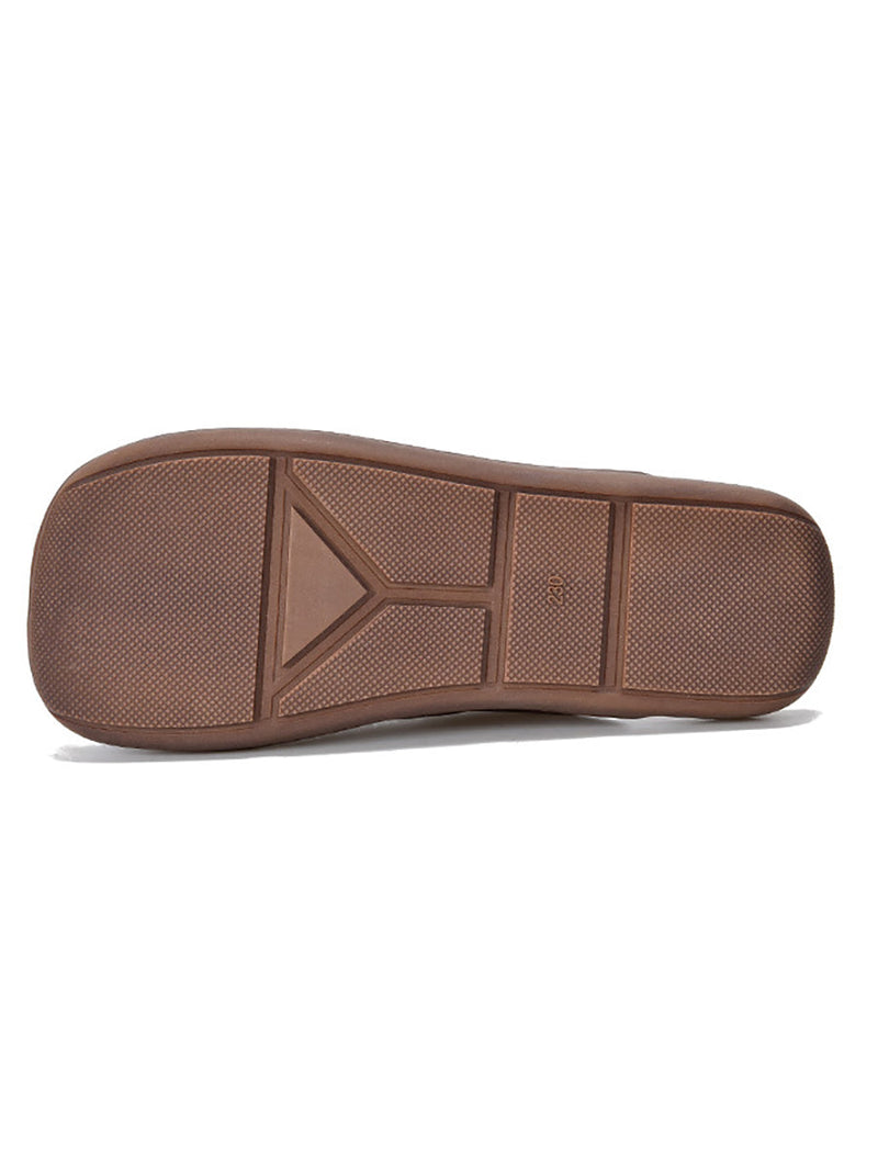Summer Artsy Colorblock Leather Slippers Xx1011