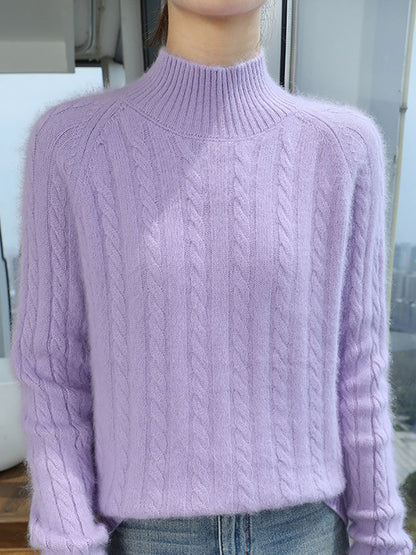 Autumn Half-turtleneck 100%wool Trist Sweater Ba1065