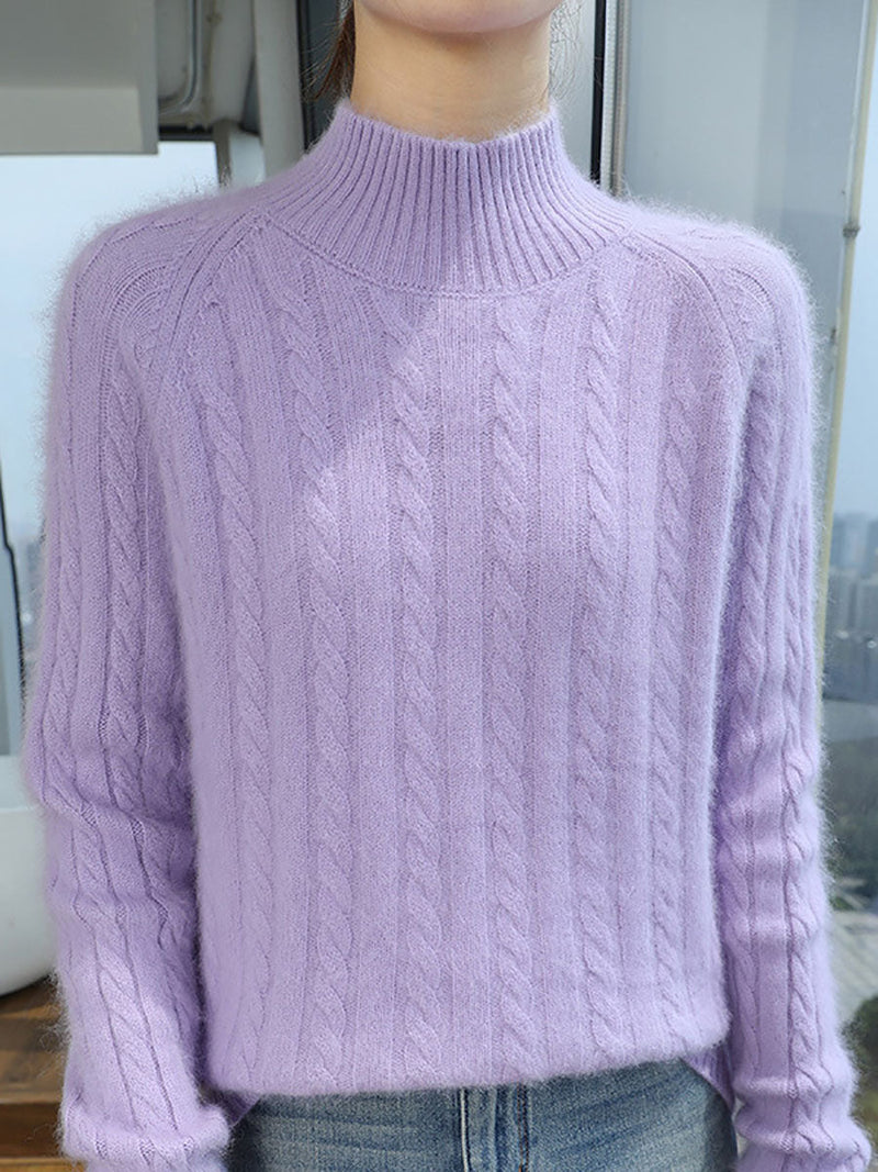 Autumn Half-turtleneck 100%wool Trist Sweater Ba1065